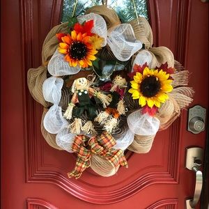 One of a kind Fall front door wreath